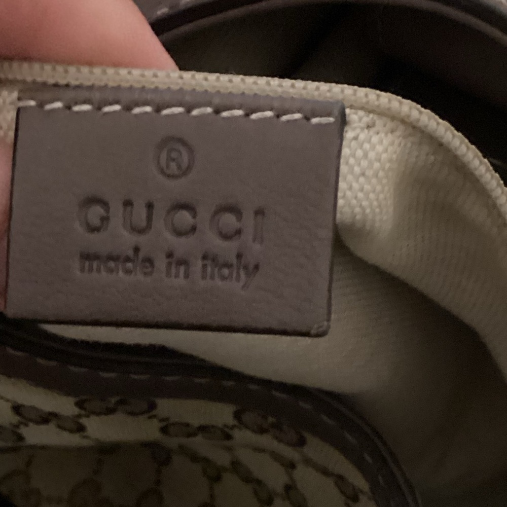 Vintage Authentic Larger GUCCI SUKEY Bag with lavender / purple trim RARE - Picture 10 of 16